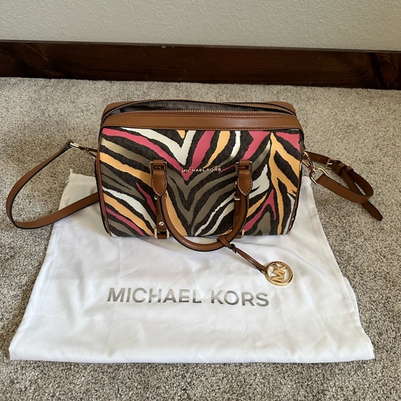 NWOT Michael Kors Zebra Large Satchel - Picture 9 of 15